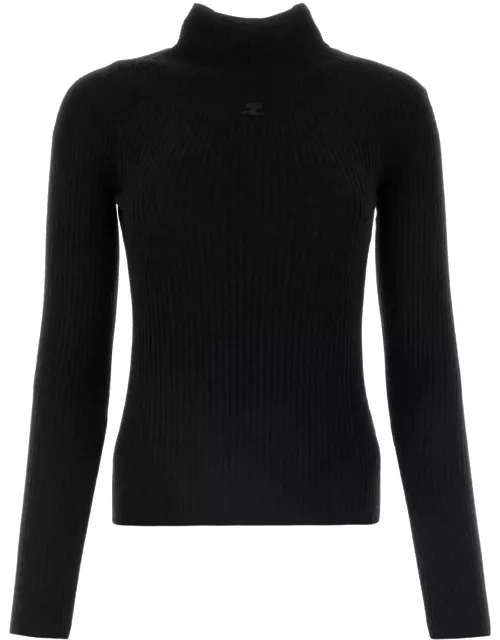 Courrèges Black Cotton Blend Sweater