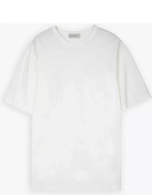 Piacenza Cashmere T-shirt White lightweight cotton t-shirt