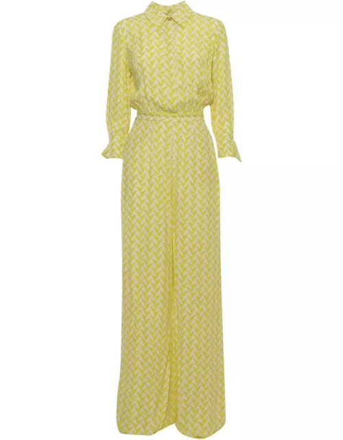Elisabetta Franchi Elegant Yellow Shirt Dres