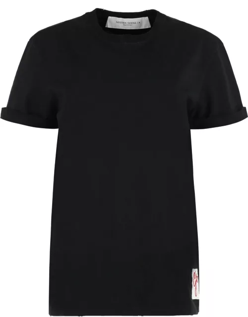 Golden Goose Cotton T-shirt With Ripped Profile