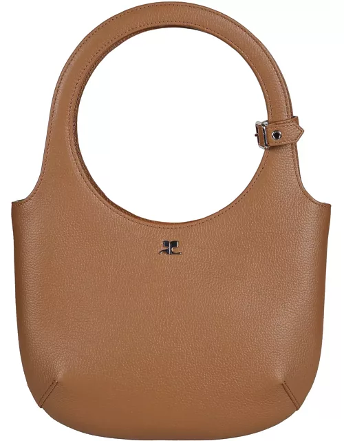 Courrèges Holy Grained Leather Tote