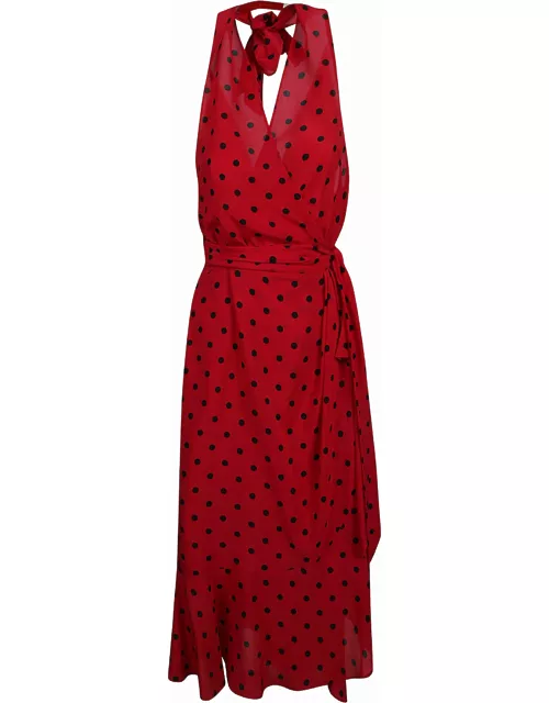 Moschino Dotted Sleeveless Dres