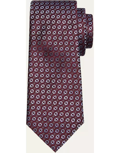 Men's Silk Geometric Jacquard Tie