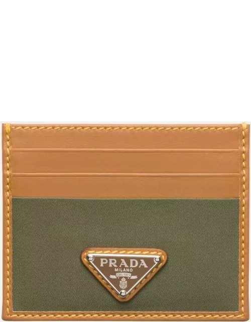 Men's Re-Nylon and Leather Card Holder