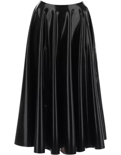 ALAIA circular skirt in latex