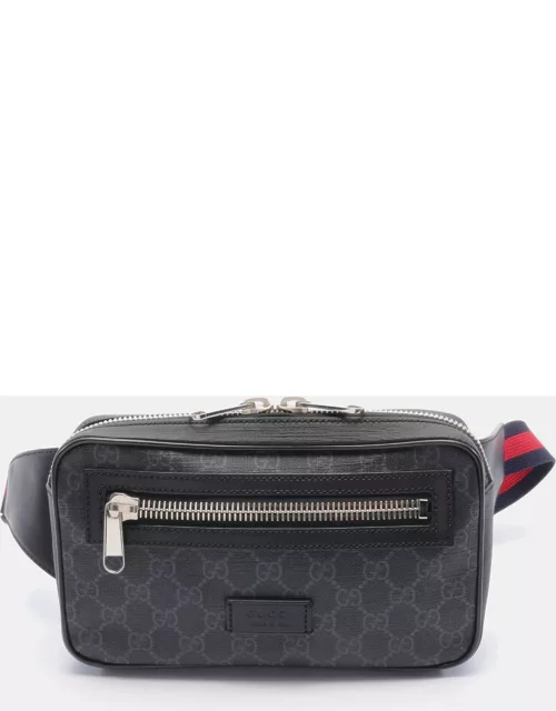 Gucci Soft GG Supreme Sherry line Waist bag Body bag PVC Leather Black Multicolor
