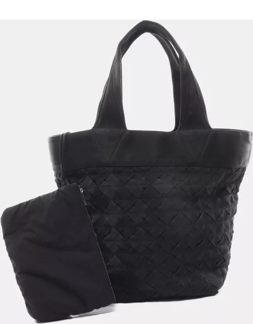 Bottega Veneta Intrecciato Webbing Handbag Tote bag Polypropylene Black