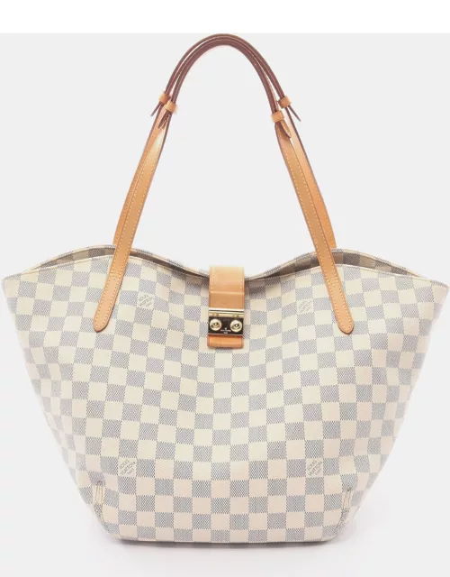 Louis Vuitton Salina PM Damier Azur Shoulder bag Tote bag PVC Leather White