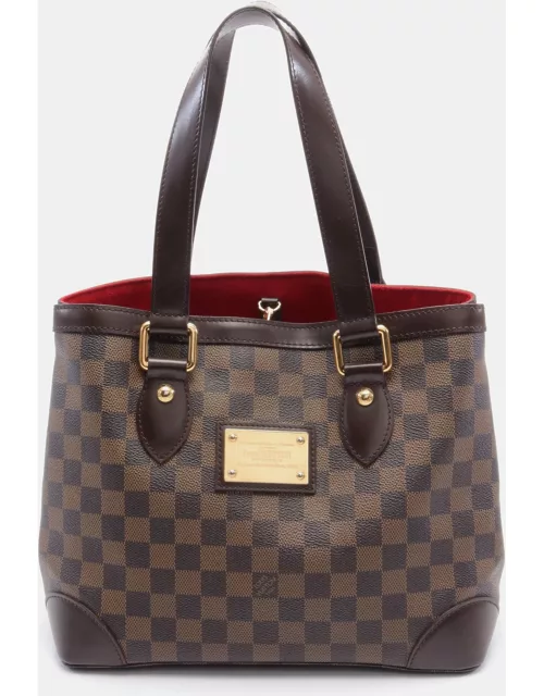 Louis Vuitton Hampstead PM Damier ebene Handbag Tote bag PVC Leather Brown