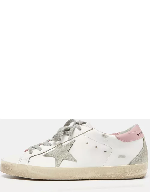 Golden Goose White Leather Hi Star Low Top Sneaker