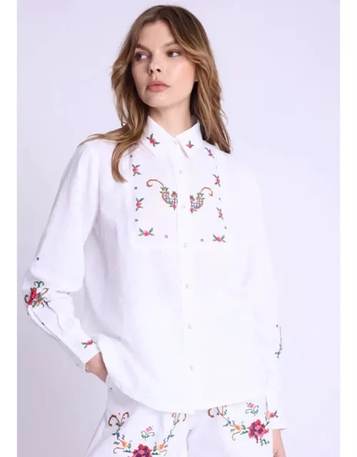 BERENICE Cordoba Embroidered Shirt - White