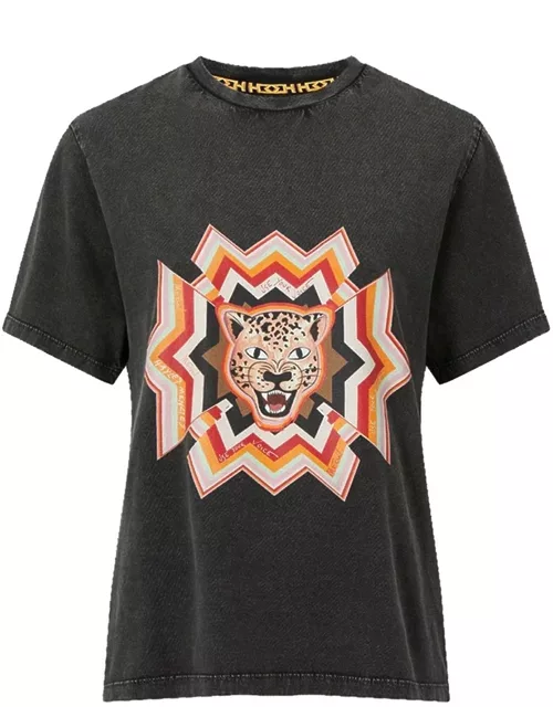 HAYLEY MENZIES Psychedelic Leopard T-Shirt - Black