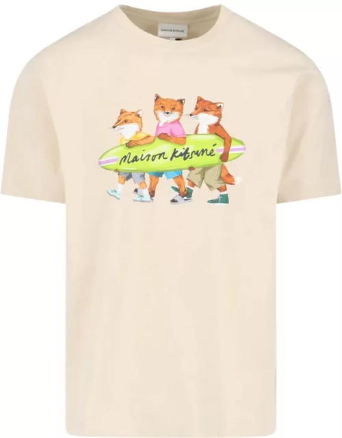 Maison Kitsuné 'Surfing Foxes' T-Shirt