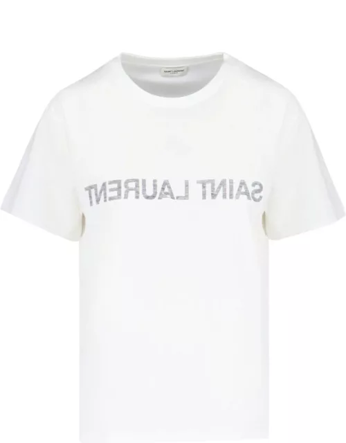 Saint Laurent Distressed Print T-Shirt