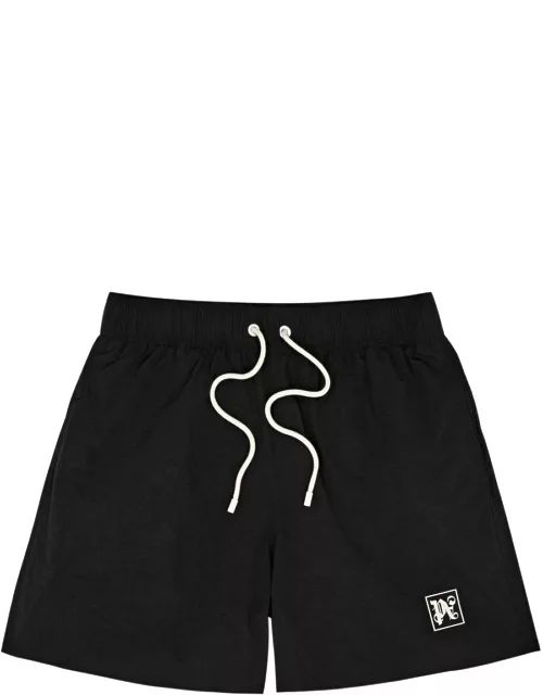 Palm Angels Logo Shell Swim Shorts - Black