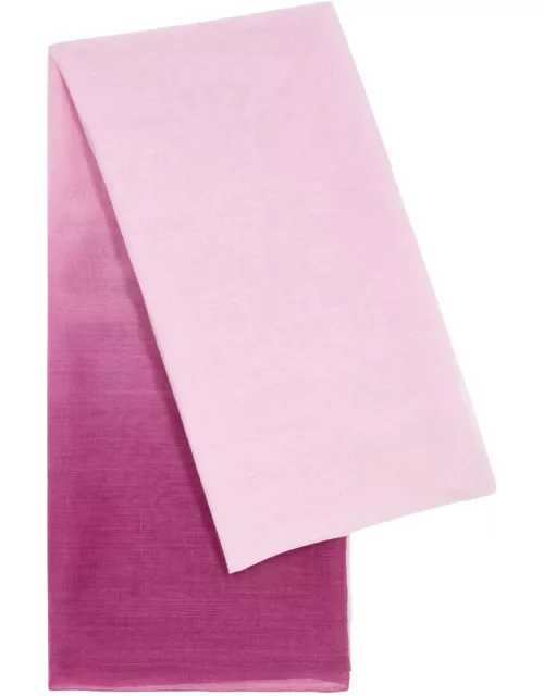 Denis Colomb Silky Cloud Ombré Cashmere-blend Scarf - Pink And White