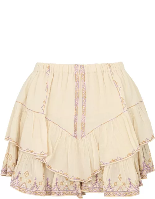 Isabel Marant étoile Jocadia Embroidered Cotton Shorts - Yellow - 38 (UK10 / S)
