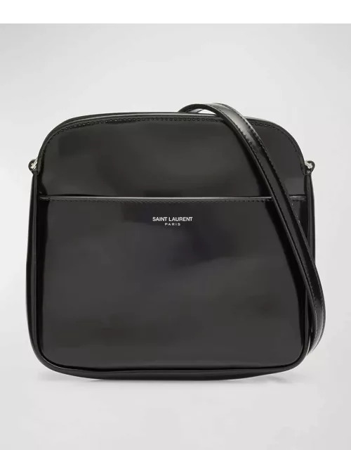 Men's Mini Crossbody Bag in Brushed Leather