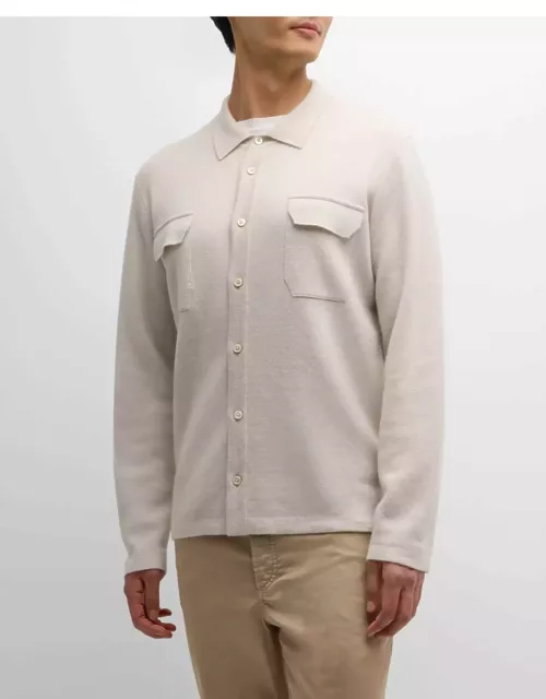Men's Cashmere-Linen Shirt Jacket