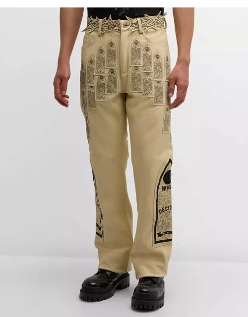 Men's Patched Arch Embroidered Pant