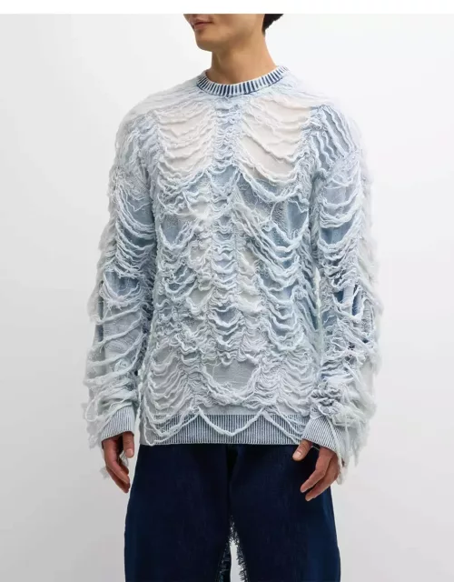 Men's Shredded Inside-Out Sweater
