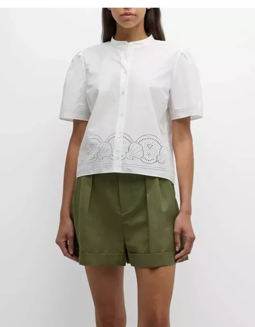 Embroidered Short-Sleeve Shirt