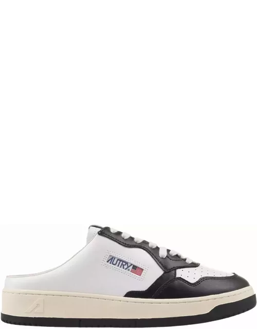 Autry White And Black Medalist Mule Sneaker