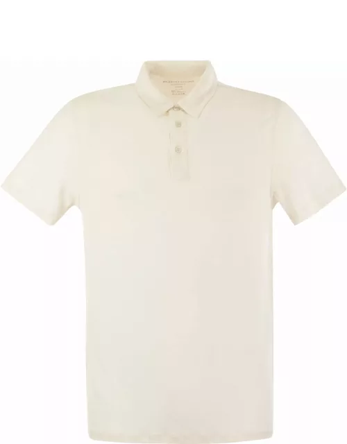 Majestic Filatures Linen Short-sleeved Polo Shirt
