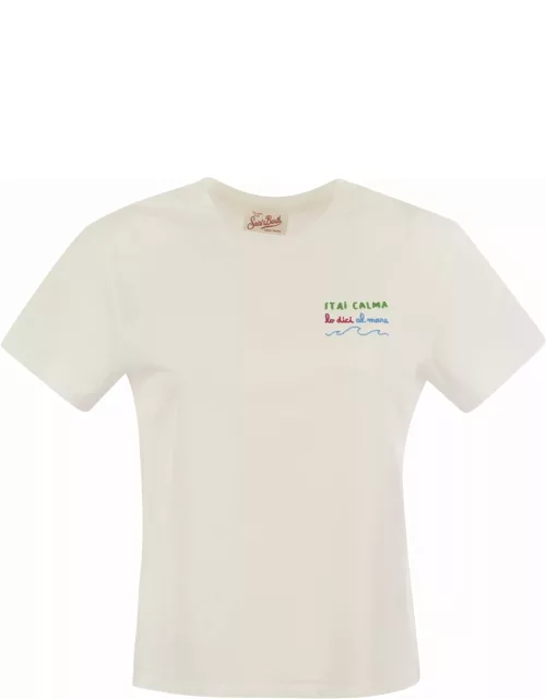 MC2 Saint Barth Emilie - T-shirt With Embroidery On Chest