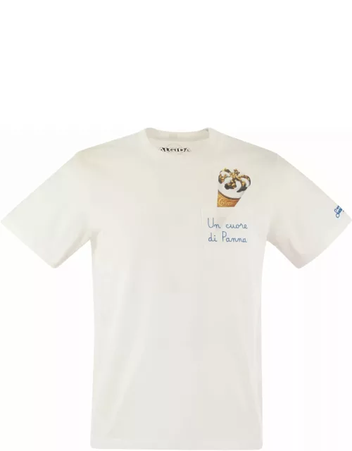 MC2 Saint Barth Austin - T-shirt With Embroidery On Chest Algida Limited Edition