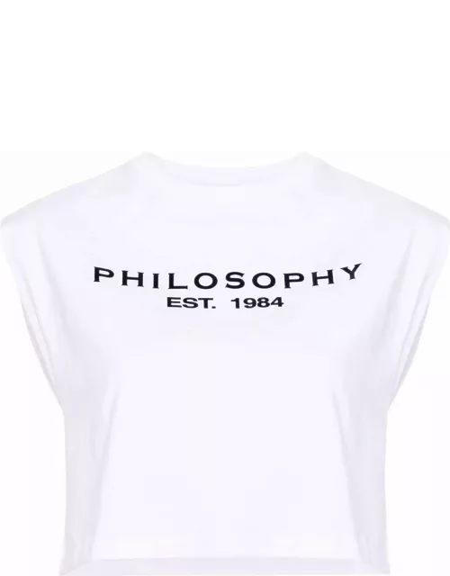 Philosophy di Lorenzo Serafini T-shirt Cropped Con Logo