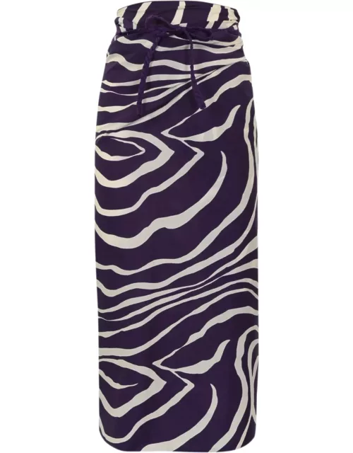 Liviana Conti Zebra Sarong Skirt