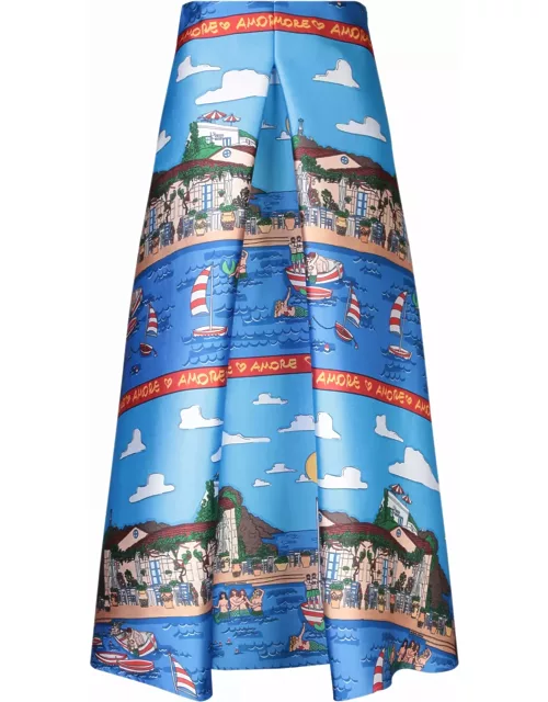 Alessandro Enriquez duch Marzamemi Blu Long Skirt
