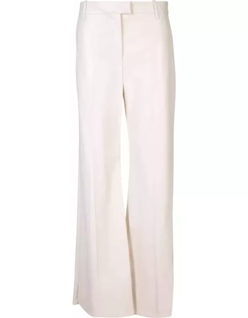 Stand Studio Ivory Faux Leather Flare Trouser