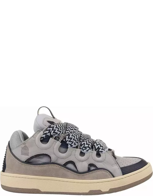 Lanvin curb Sneakers In Grey Leather