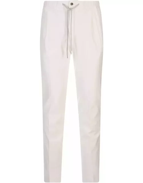 PT01 White Soft Fit Trouser