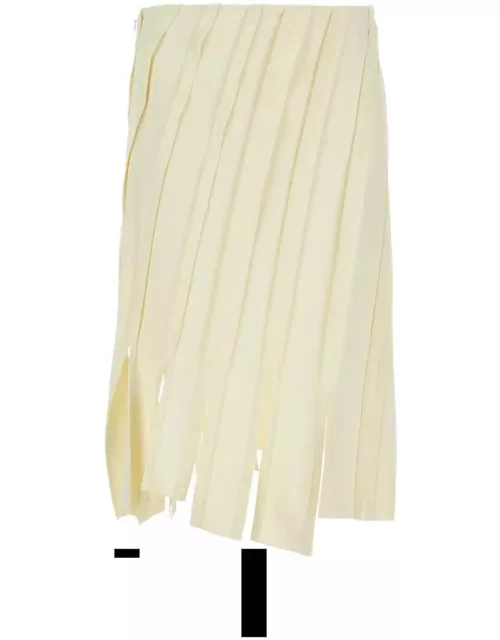 Bottega Veneta Ivory Stretch Viscose Skirt