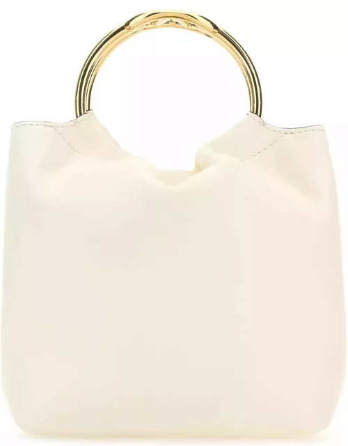 Valentino Garavani Ivory Leather Bucket Bag