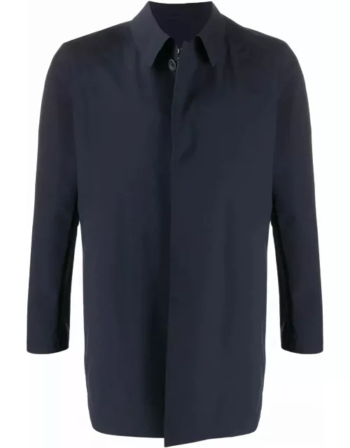 Herno Dark Blue Single-breasted Coat