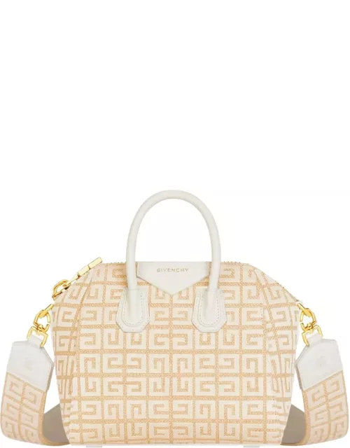 Givenchy Antigona Mini Bag In Ivory 4g Jute