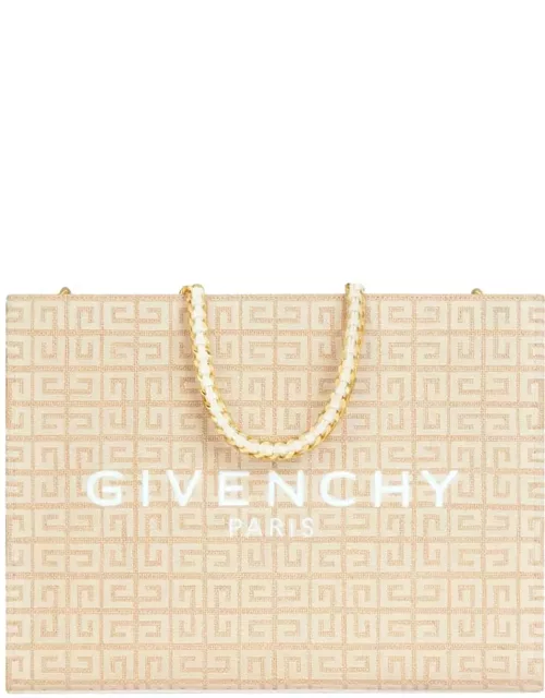 Givenchy Medium G-tote Bag In Natural 4g Jute