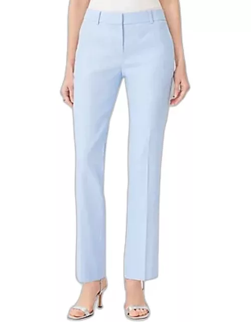 Ann Taylor The Mid Rise Straight Pant in Linen Twill - Curvy Fit