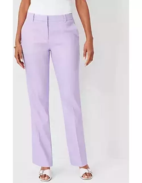 Ann Taylor The Mid Rise Sophia Straight Pant in Linen Twill - Curvy Fit