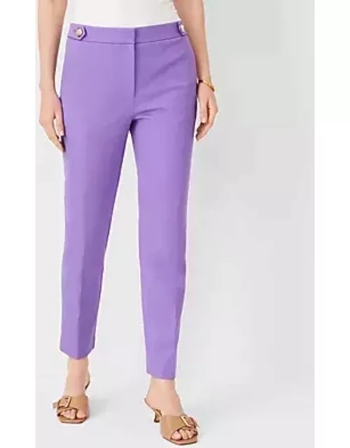 Ann Taylor The Button Tab High Rise Eva Ankle Pant - Curvy Fit