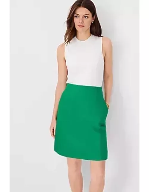 Ann Taylor Petite Pique Pocket A-Line Skirt
