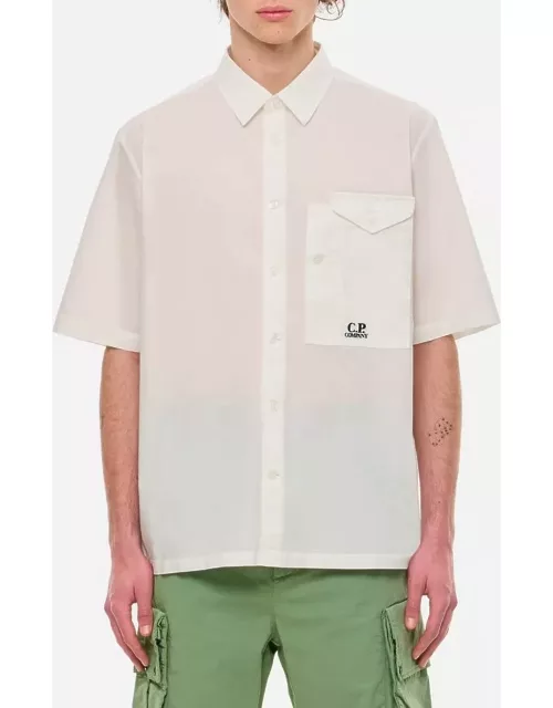 C.P. Company Popeline Short Sleeved Shirt White