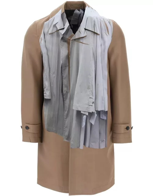 COMME DES GARCONS HOMME PLUS single-breasted trench coat with trompe
