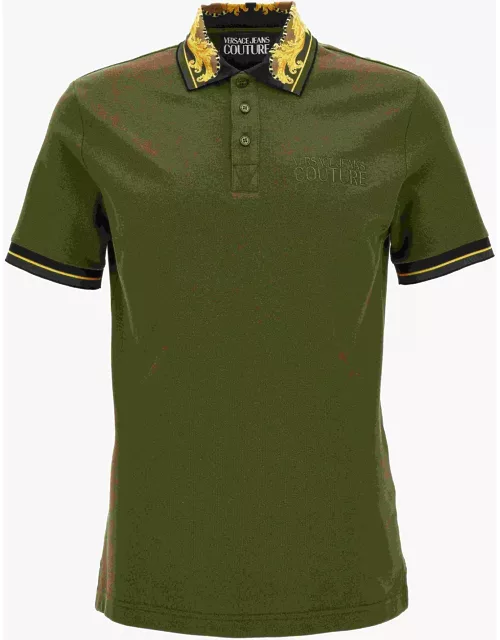 Versace Jeans Couture Baroque-pattern Polo Shirt