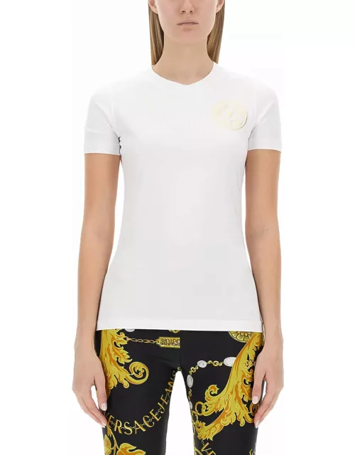 Versace Jeans Couture Stretch Cotton T-shirt With Logo