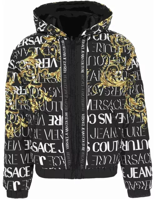 Versace Jeans Couture Reversible Down Jacket With Hood.